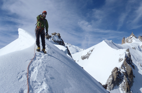 Alpinisme dans le massif du Mont Blanc.