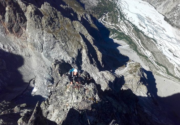 Voie le bonheur est dans le pré à l'aiguille du Grand Laus.