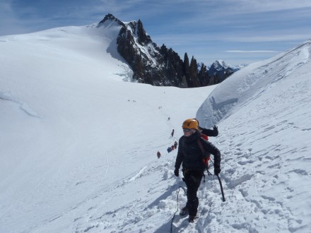 Stage mont blanc avec un guide.