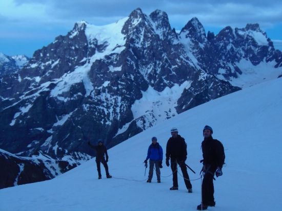 Le Pelvoux en montant au col de Monetier.