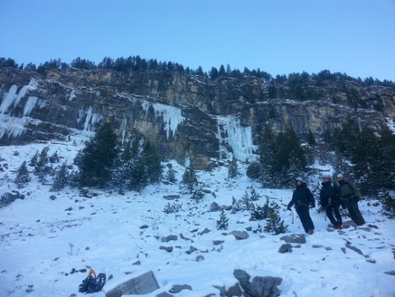 Stage cascade Ecrins ice fall.