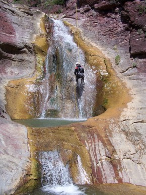 Canyon de Challandre dans les Alpes maritimes.