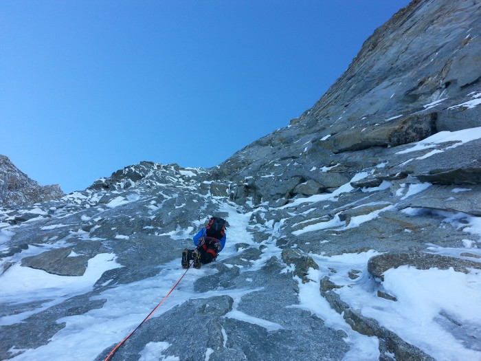 Face nord des Grandes Jorasses: voie bonatti-vaucher.