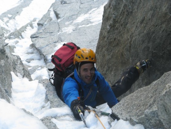 Julien LOSTE dans la voie Lesueur au Drus.