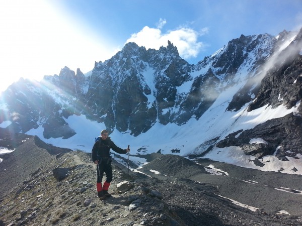 En montant au col des Ecrins.