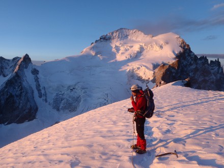 Belle vue sur la Barre des Ecrins depuis Roche faurio.