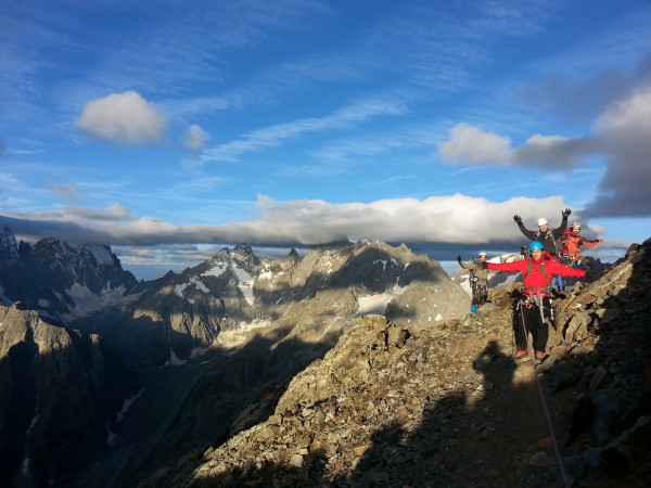 Alpinismo en los alpes.