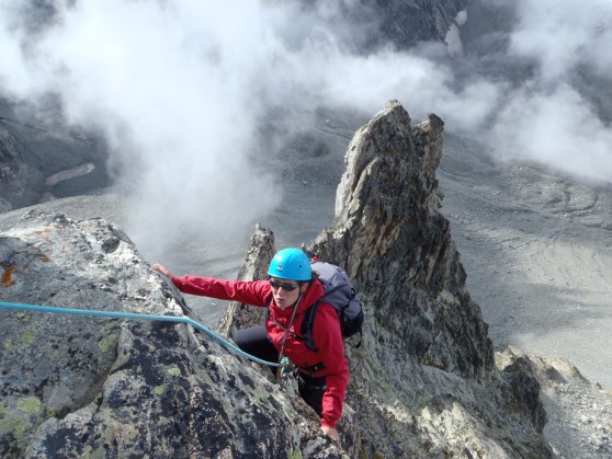 Belle escalade à l'arête des Cinéastes.