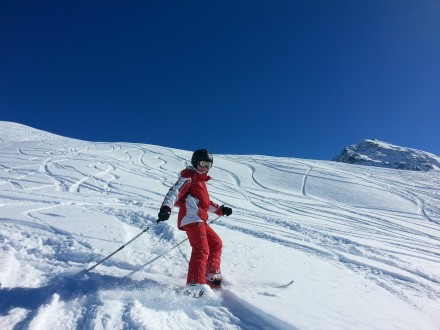 Hors piste à Sestrière.