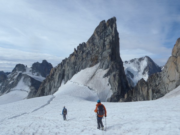Retour de l'aiguille du Tour, massif du Mont Blanc.