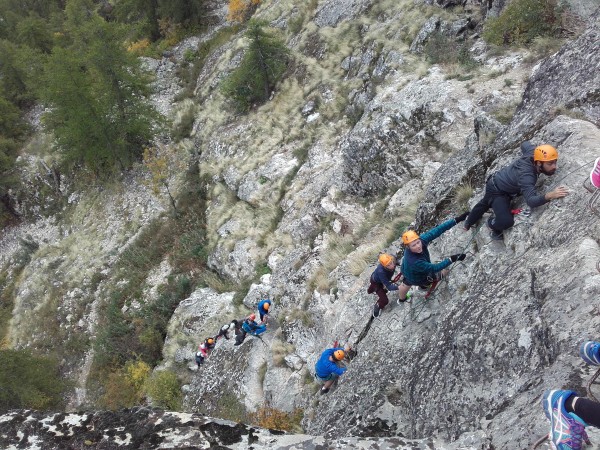 Via ferrat du rocher du Bez.