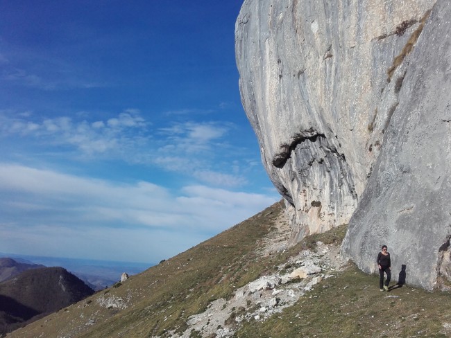 Escalade en face sud du casque du lhéris.