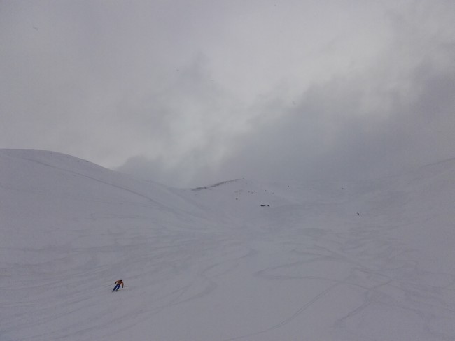 Ski dans le vallon des Corneilles.