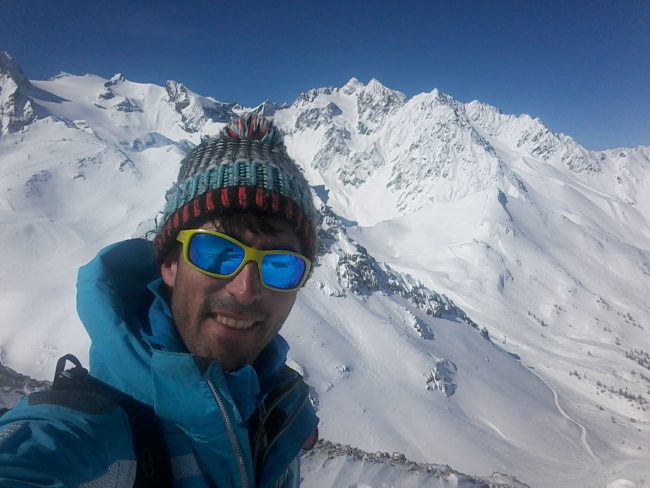 Julien LOSTE à Serre Chevalier, sommet Cucumelle.