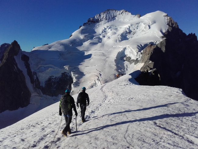 La Roche Faurio et la Barre des Ecrins.