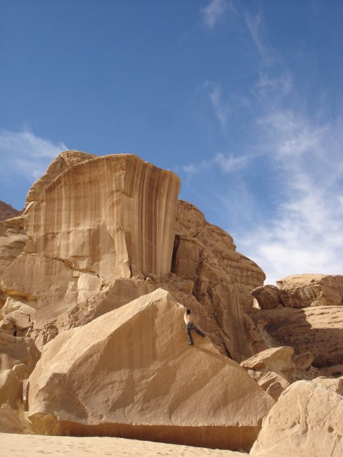 Julien loste à Wadi Rum desert.