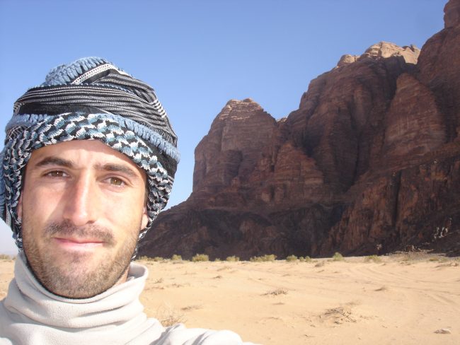Julien LOSTE à Wadi Rum en Jordanie.