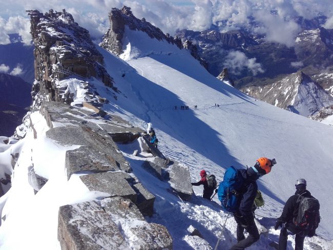 Le grand Paradis avec un guide de haute montagne.