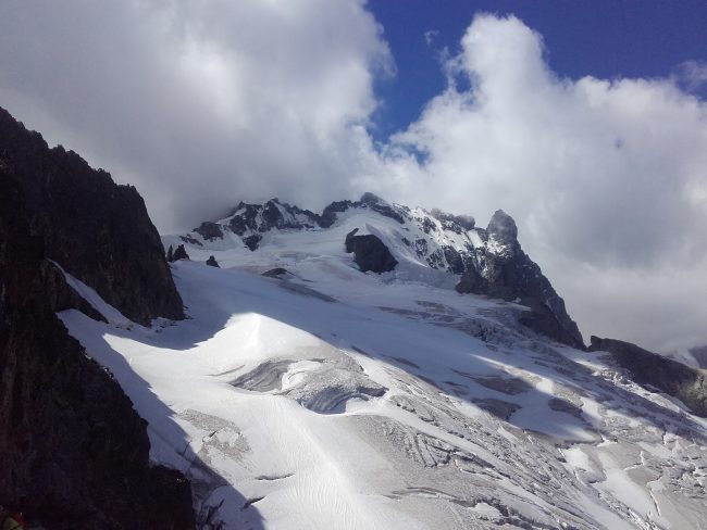 Orage sur la meije Orientale.