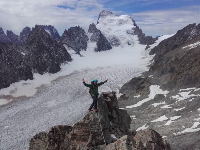 Stage alpinisme sur le glacier Blanc.