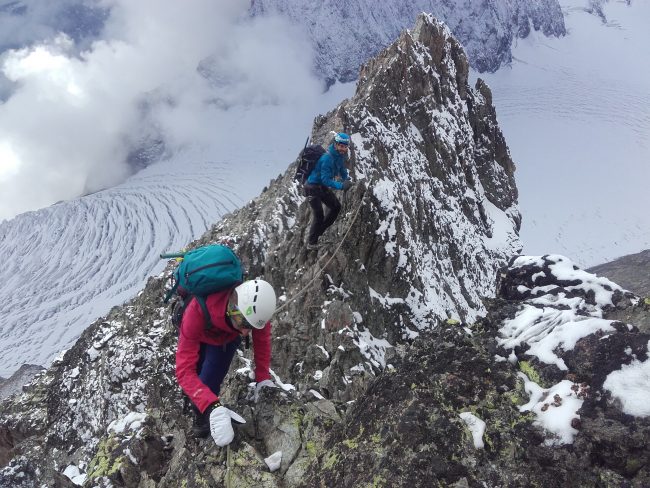 L'arête sud du pic du glacier Blanc en automne.