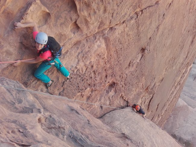 Les rumeurs de la pluie à Barrah canyon en Jordanie.