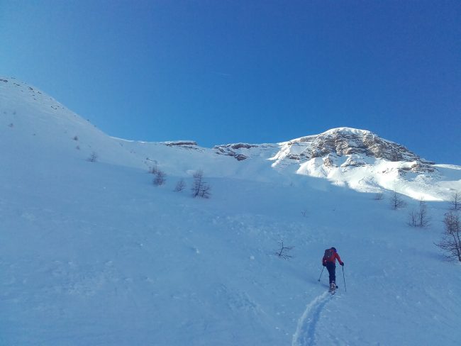 Ski de rando à la Tête de Clotinaille en décembre.