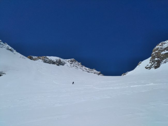 Descnte en ski de la grande Ruine.
