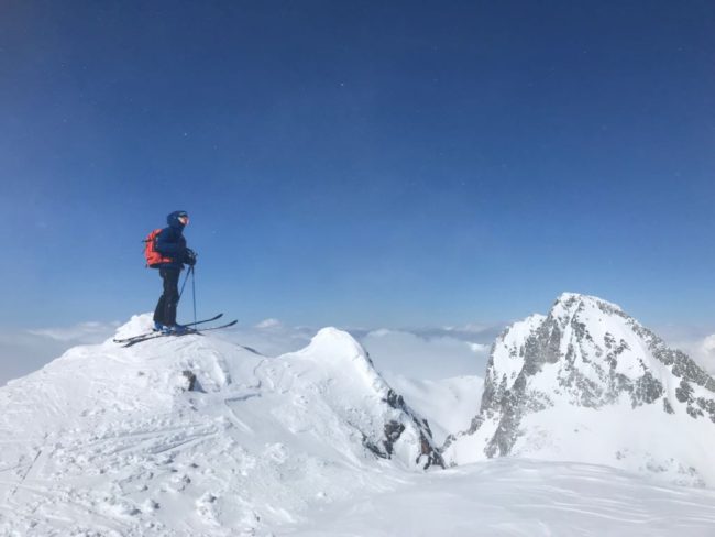 Au sommet du mont Thabor en ski de rando.