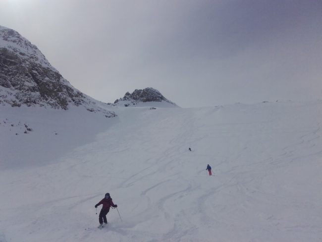 Journée poudreuse à la Grave, la Meije.