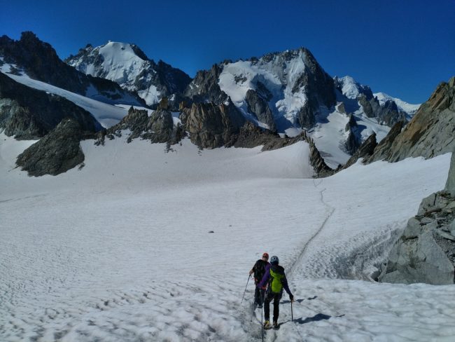 Découverte de l'alpinisme entre le glacier du Tour et le glacier de Trient.